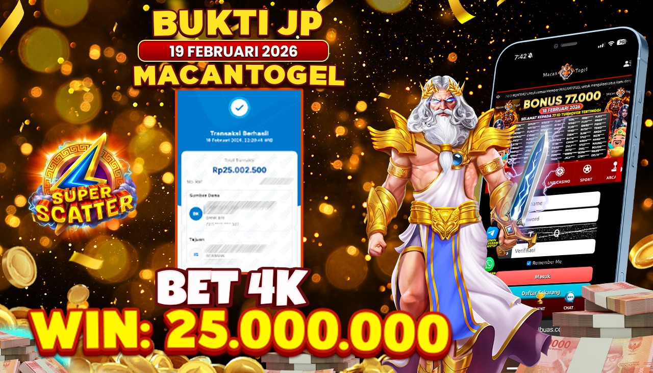 MACANTOGEL JACKPOT PERMAINAN SLOT PRAGMATIC PLAY GATE OF OLYMPUS SUPER SCATTER Rp.25.000.000,- LUNAS