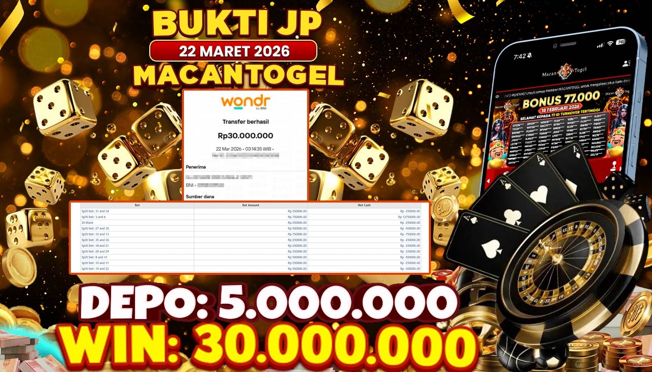 MACANTOGEL JACKPOT PERMAINAN CASINO PRAGMATIC PLAY ROULETTE Rp.30.000.000,- LUNAS