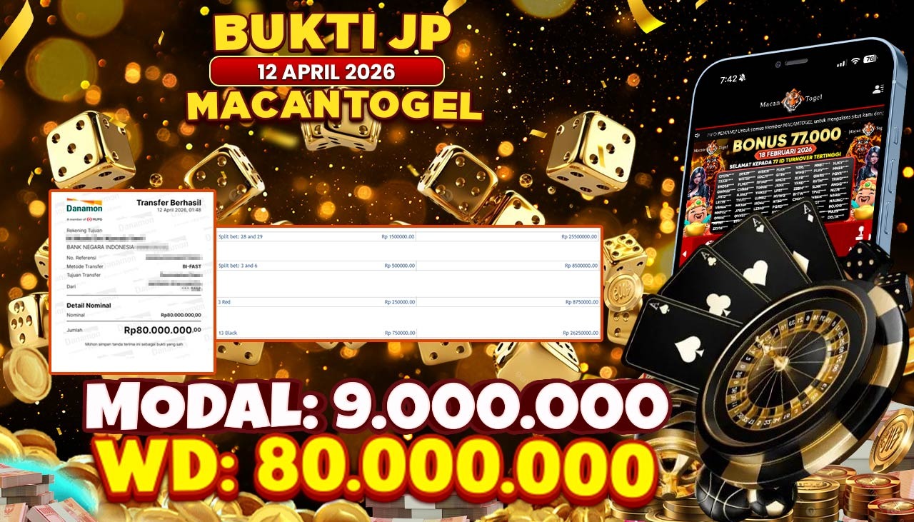 MACANTOGEL JACKPOT PERMAINAN CASINO PRAGMATIC PLAY ROULETTE Rp.80.000.000,- LUNAS